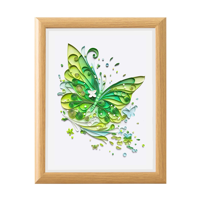 Papillon en quilling avec cadre – Art sur papier, décoration murale, cadeau unique pour les amoureux de la nature