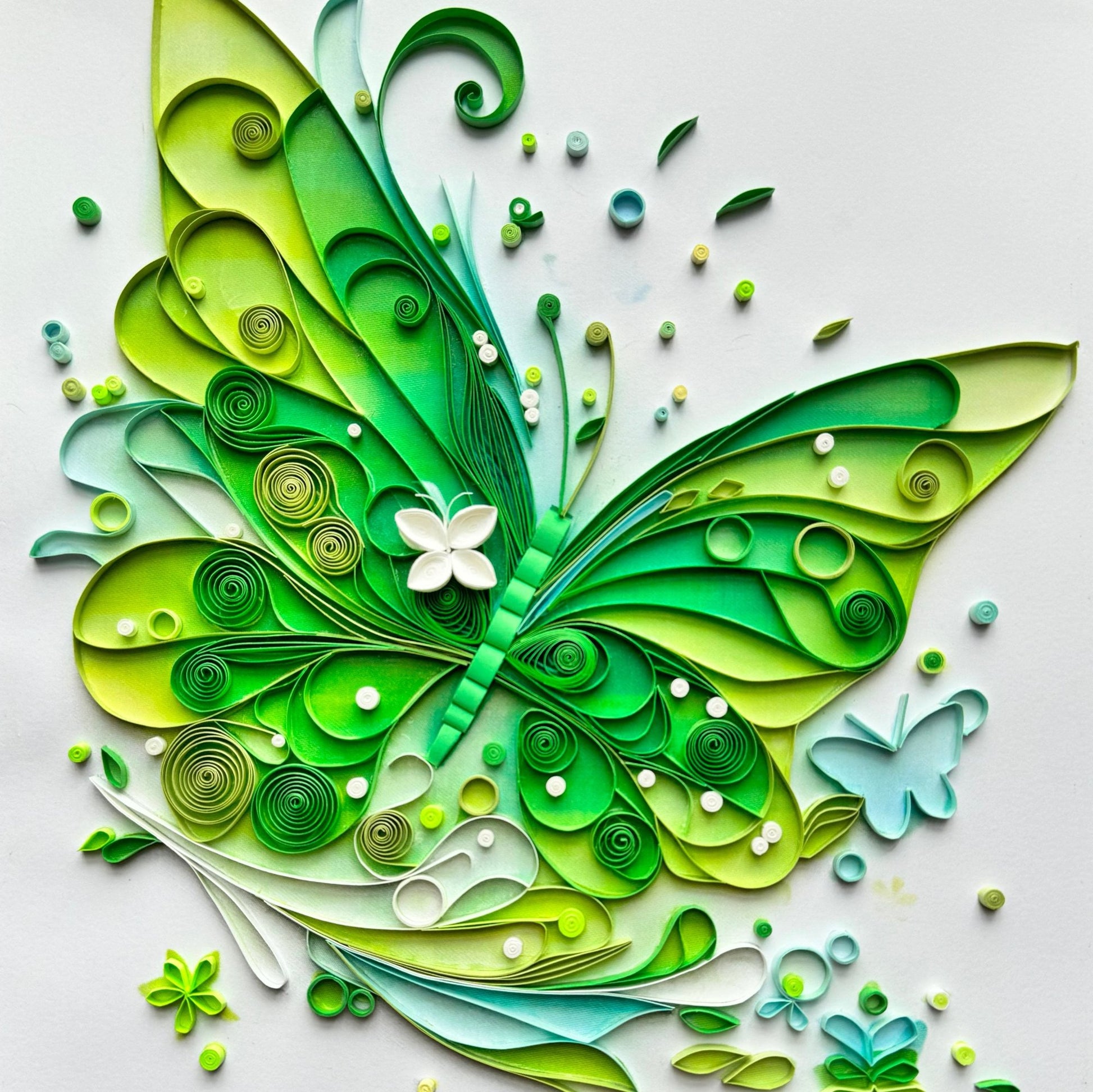 Butterfly Garden, Quilling Paper Wall Art, Paper Art, Handmade, Diygifts, Birthday Gift, Diy deco, Crafts, Paper craft, Home deco