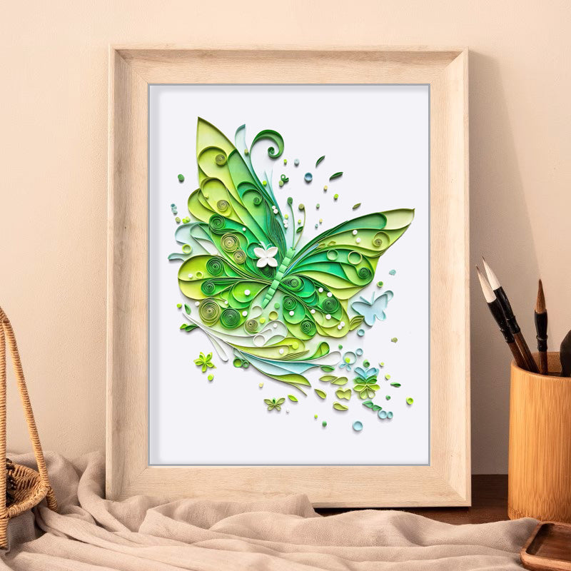 Paper Quilling Design, Butterfly Paper Art, Handmade Craft 
